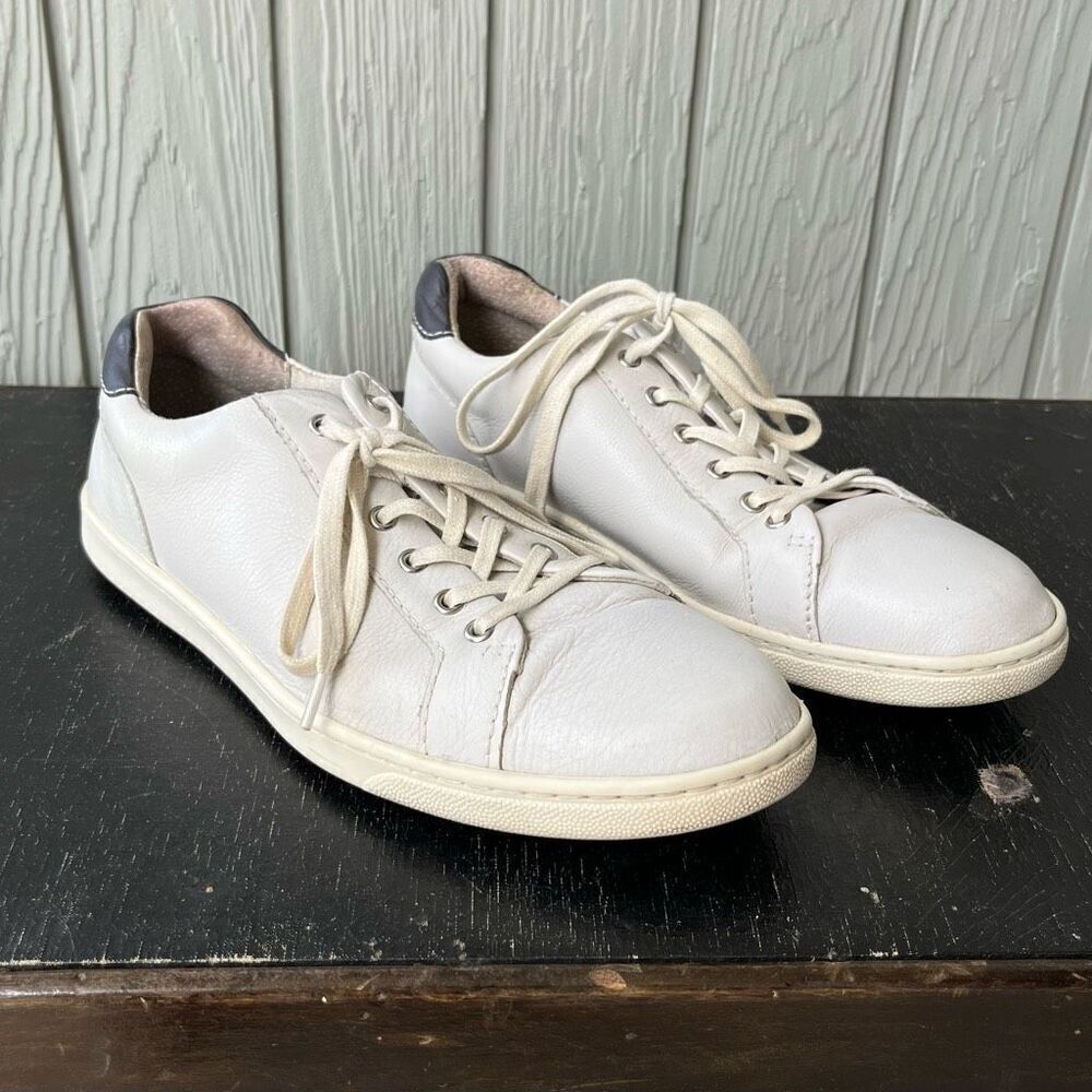 Born White Leather Lace Up Sneakers Size 9.5M Casual Comfort Shoes